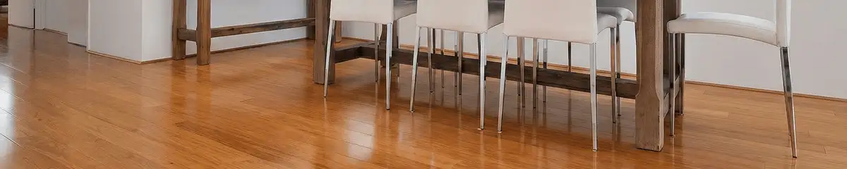 Professionally installed and refinished bamboo flooring in a residential home, showcasing smooth finish and natural wood tones in Tucson, AZ