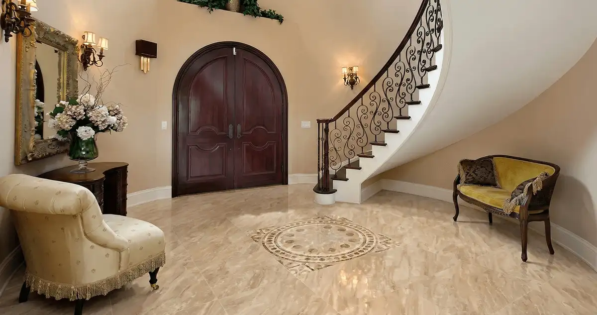 Entrance hall with professionally installed ceramic tile flooring in Tucson AZ