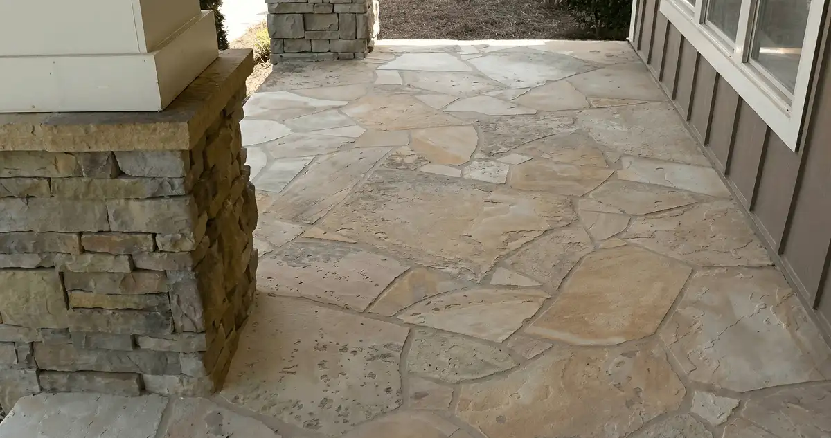 House entrance with professionally installed stone flooring in Tucson AZ